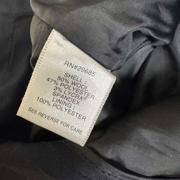 Pendleton Black Wool Blend A Line Pencil Skirt Sz 12 Vented Career Office Pocket - Picture 4 of 9